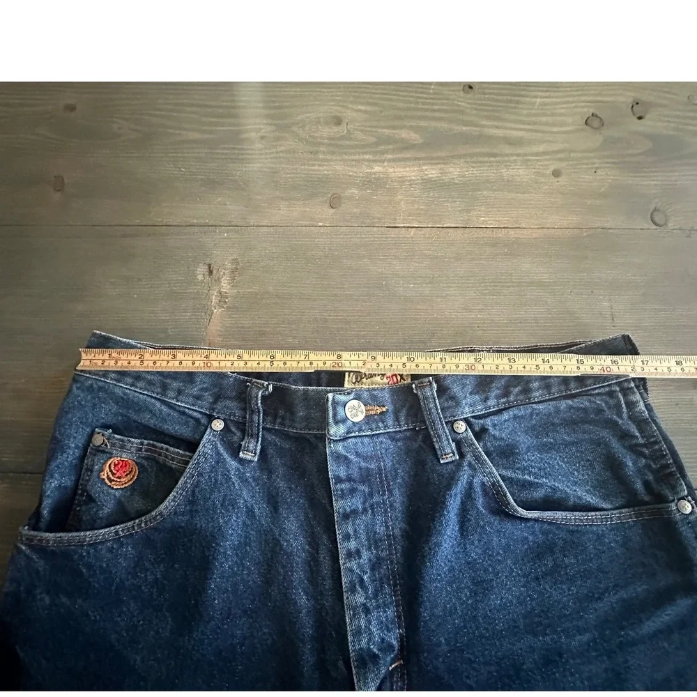 Wrangler 20X Dark Wash Denim Straight Leg Jeans Western Cowboy Men's Size 35x32